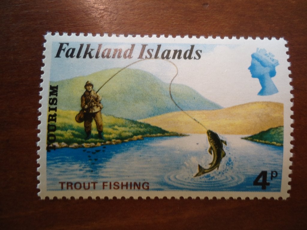 Vis forel Falkland 1974, mi. 223 postfris, Ophalen of Verzenden, Postfris, Dier of Natuur