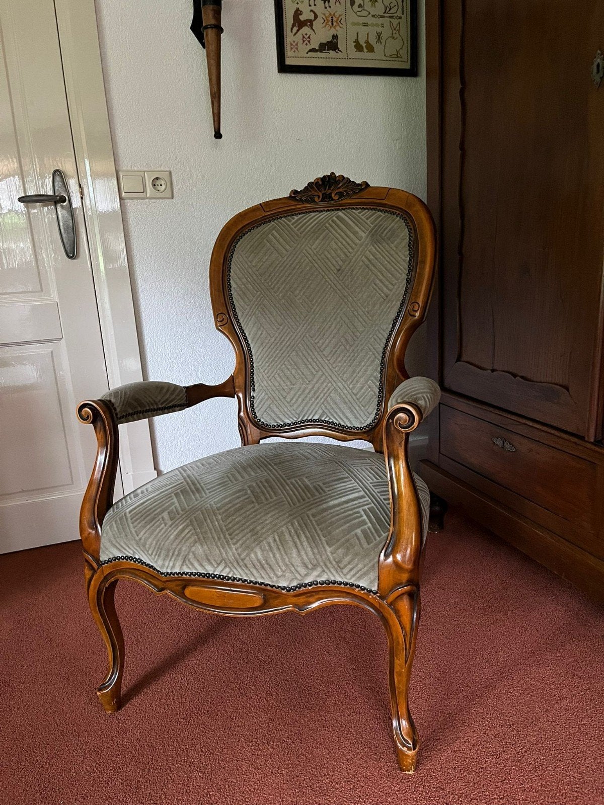 Antieke Biedermeier stoel in goede staat, Antiek en Kunst, Antiek | Meubels | Stoelen en Banken, Ophalen
