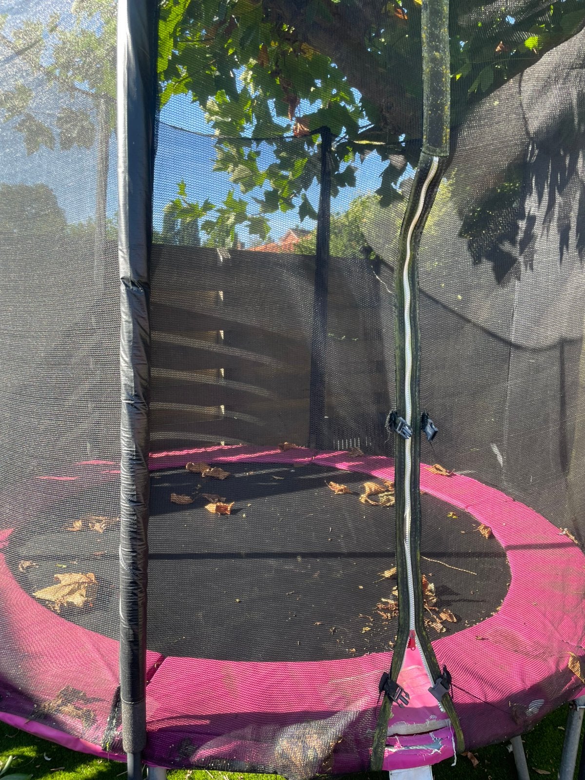 Trampoline rond 240 cm met roze rand