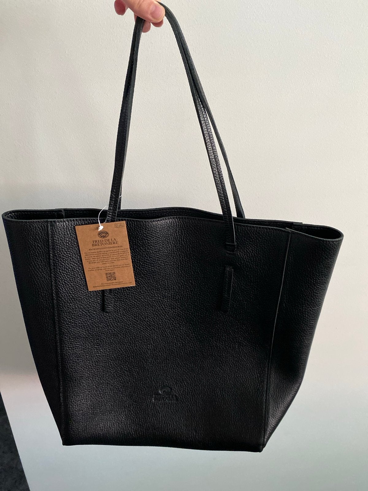 Fred de la Bretoniere Shopper Zwart Leer, Ophalen of Verzenden, Nieuw, Zwart, Shopper