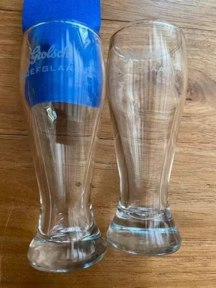 2 Grolsch bier proefglaasjes, Verzamelen, Ophalen of Verzenden, Zo goed als nieuw, Bierglas