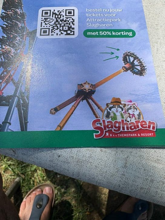 Slagharen 50% korting 4 personen per kaartjeheb er twee., Tickets en Kaartjes, Kortingen en Cadeaubonnen, Twee personen, Kortingsbon
