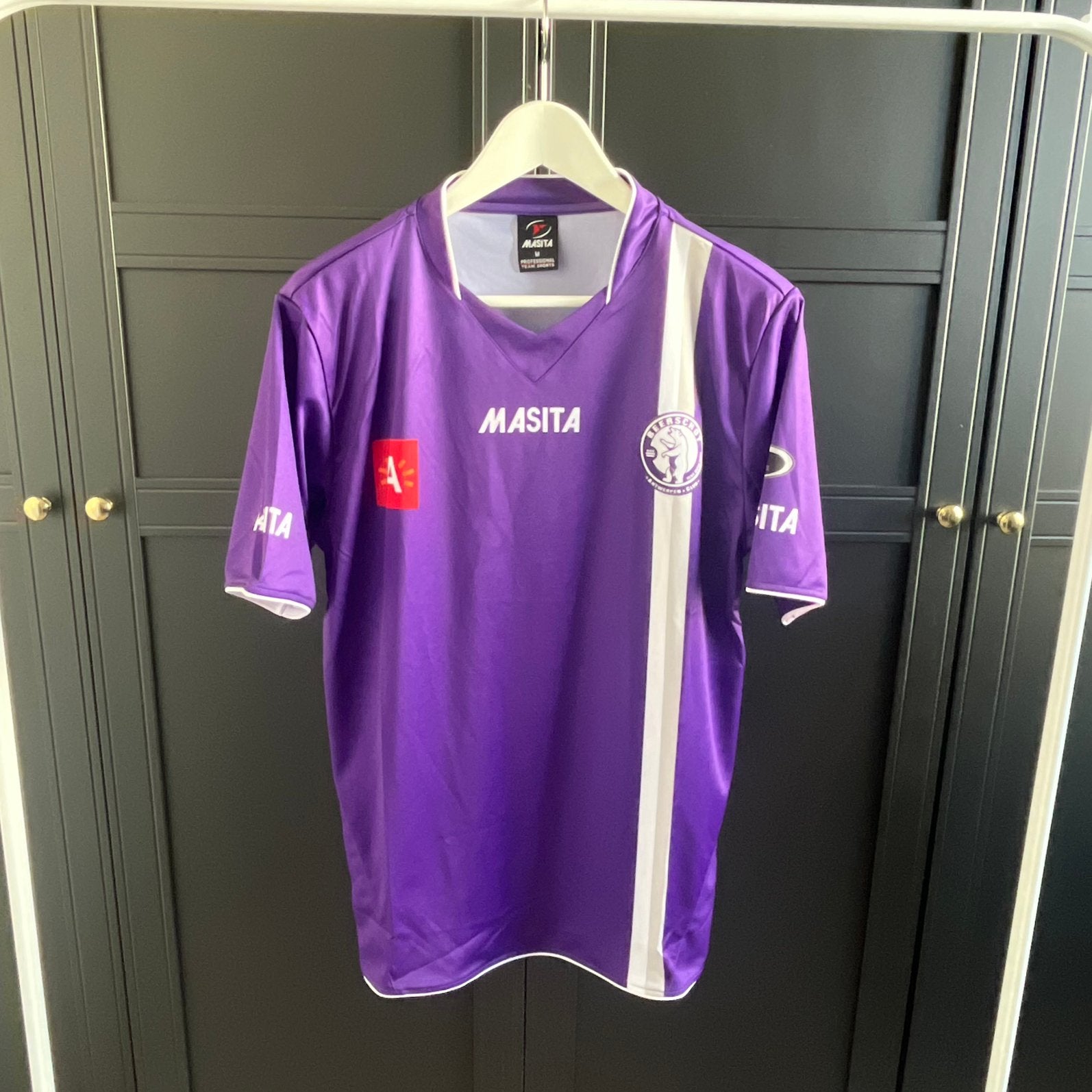 Beerschot Antwerp shirt, Verzamelen, Sportartikelen en Voetbal, Buitenlandse clubs, Shirt, Verzenden, Zo goed als nieuw