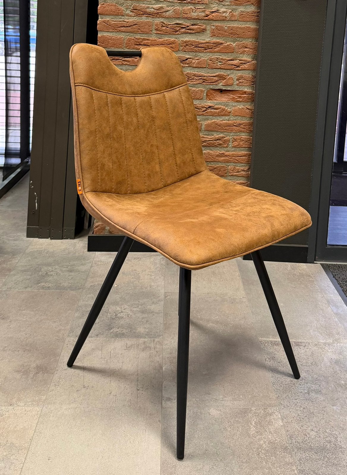 Eetkamerstoelen Leon Cognac / Taupe / Antraciet, Ophalen, Overige kleuren, Overige materialen, Nieuw