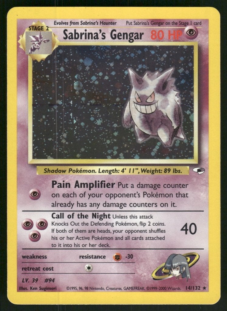 Sabrina's Gengar 14/132 - Gym Heroes (NM), Hobby en Vrije tijd, Verzamelkaartspellen | Pokémon, Verzenden, Gebruikt
