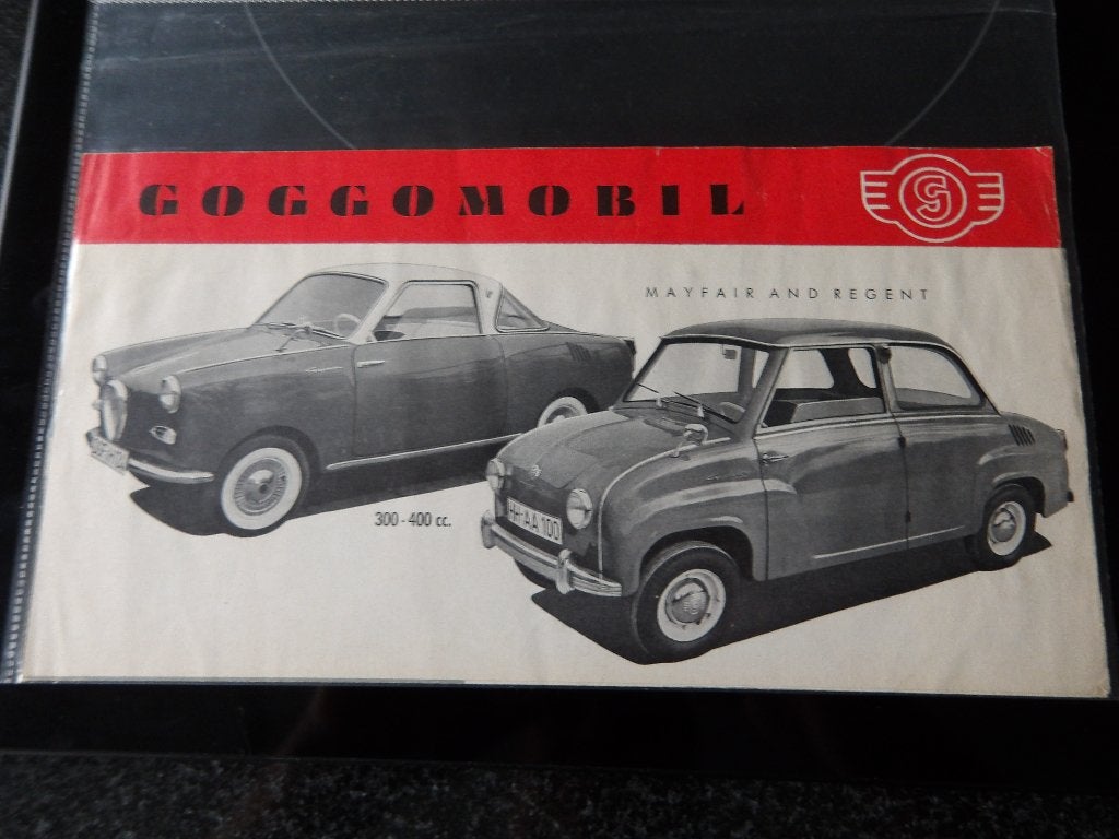 Goggomobil Mayfair en Regent brochure (300-400 cc), Gelezen, Overige merken, Goggomobil, Ophalen of Verzenden