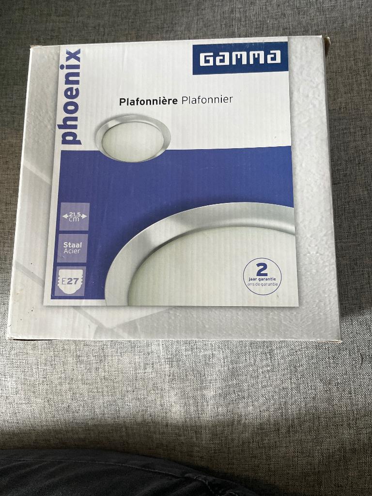Witte Plafonières 21,5 cm (Gamma), Ophalen of Verzenden, Nieuw, Metaal