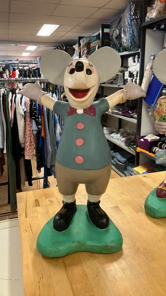 Vintage mickey en minnie, Ophalen, Mickey Mouse, Gebruikt, Beeldje of Figuurtje