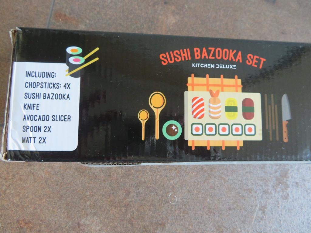 Sushi set met bazooka -om makkelijk je eigen sushi te maken, Ophalen of Verzenden, Nieuw