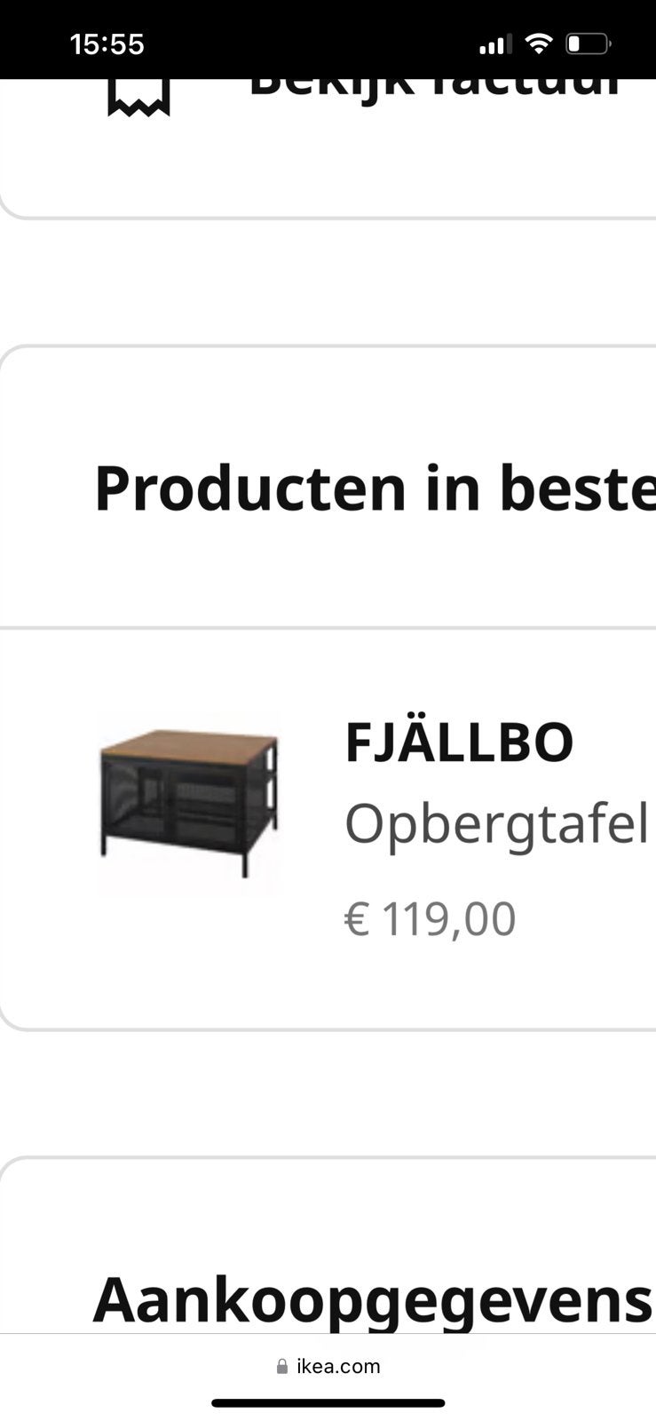Opberg salontafel ikea, Huis en Inrichting, Ophalen, 50 tot 100 cm, Vierkant, 50 tot 100 cm