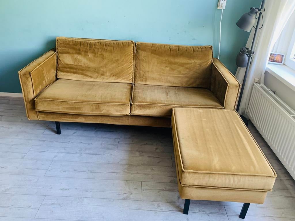 Pure home rodeo bank plus hocker, Ophalen, Gebruikt, Stof