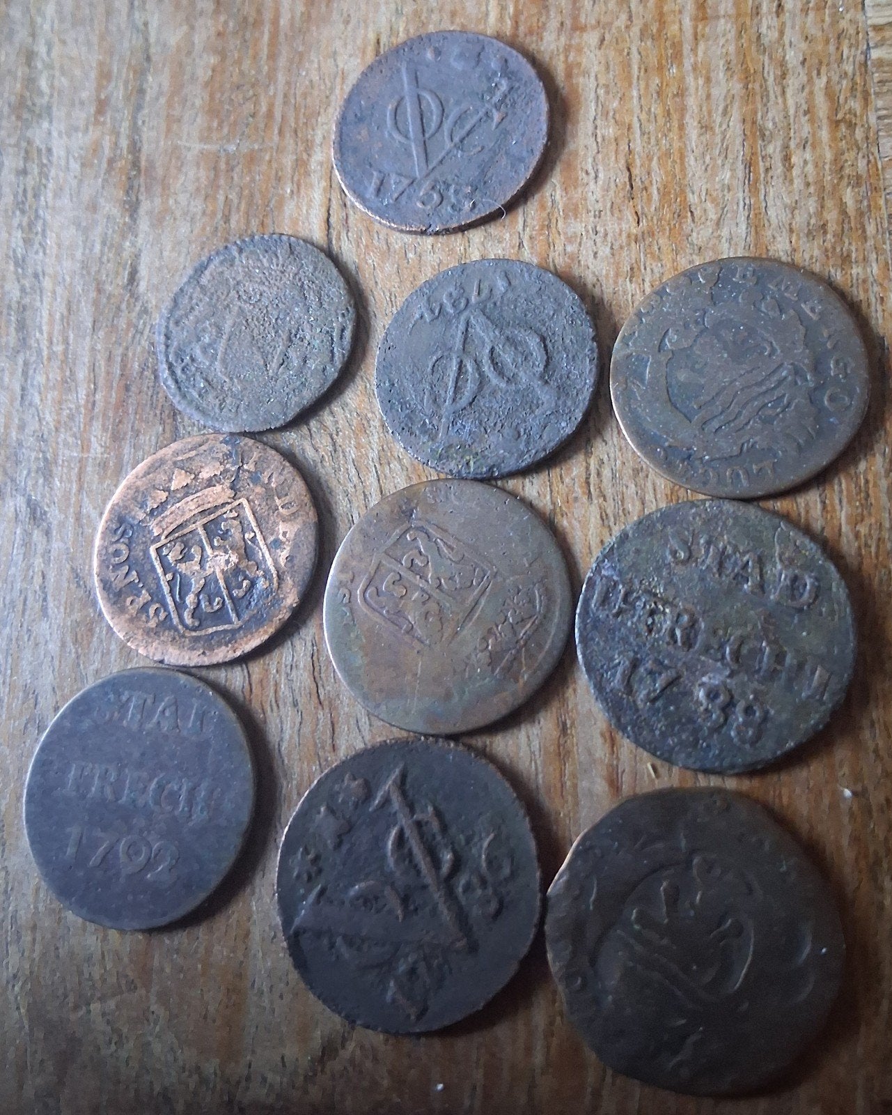 lotje duiten o.a. Utrecht Gelderland Zeeland Voc bodemvondst, Postzegels en Munten, Ophalen of Verzenden, Vóór koninkrijk, Overige waardes