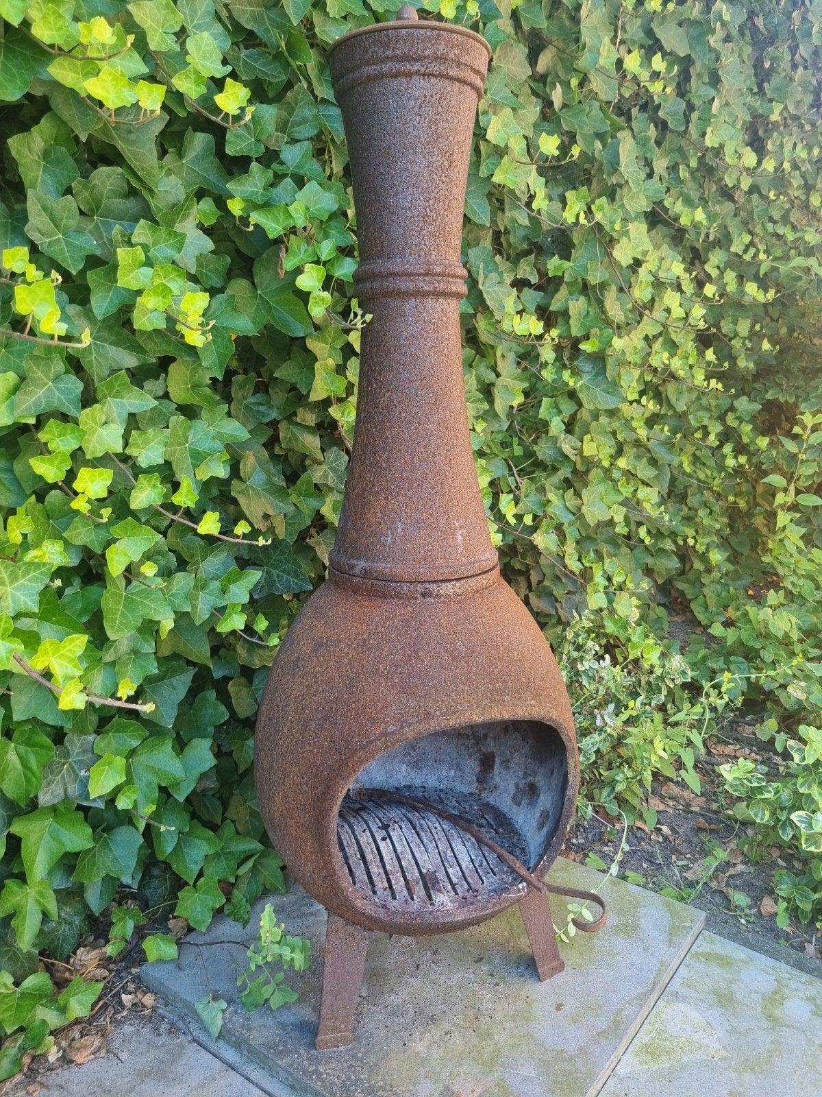 Gietijzeren terrashaard, Ophalen, Gebruikt
