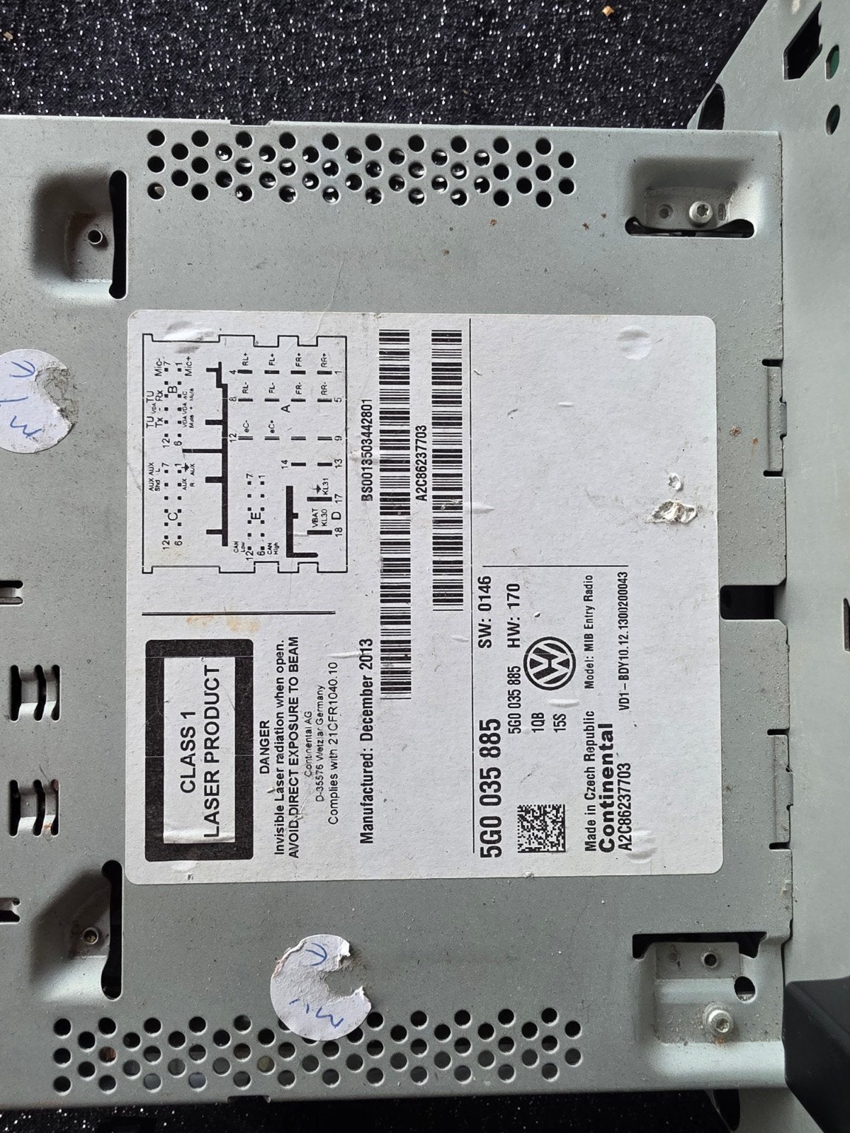 MIB Entry Radio met frontpaneel, Auto diversen, Ophalen of Verzenden, Gebruikt