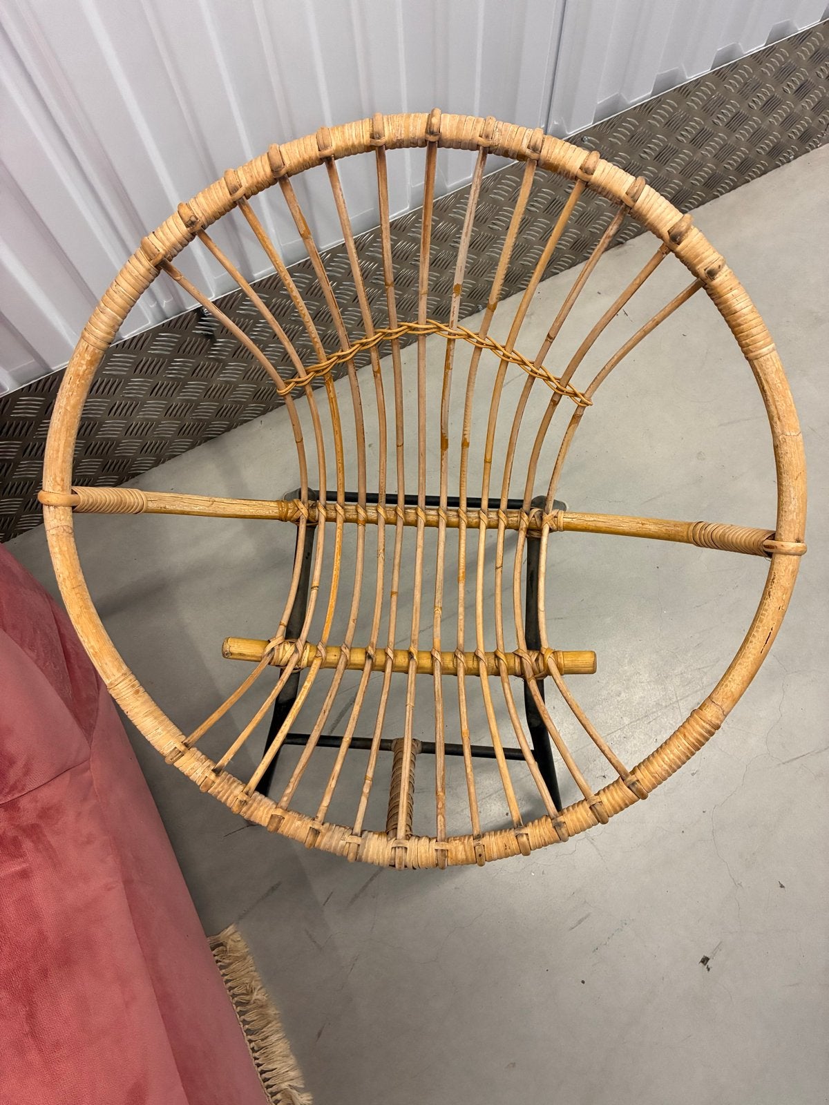 Vintage Rotan Rohé Noordwolde kuipstoeltje, Ophalen, Gebruikt, Overige kleuren, Vintage