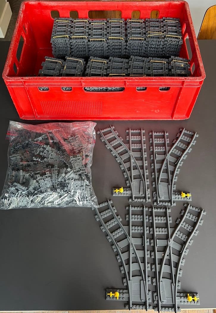 Lego RC rails voor de city trein, City, Lego, Compleet, Ophalen of Verzenden