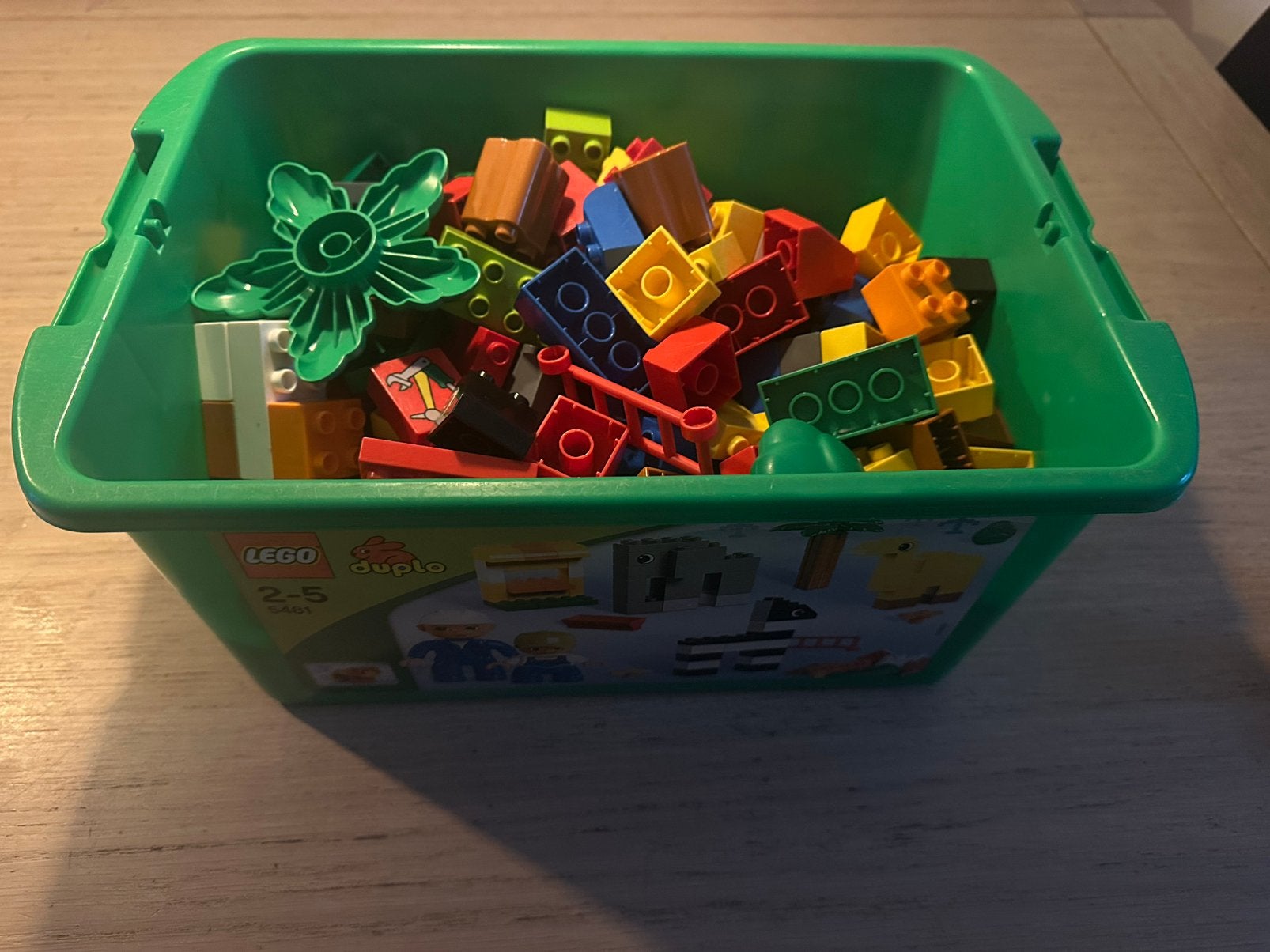 Doos met duplo blokken, Kinderen en Baby's, Speelgoed | Bouwstenen, Ophalen of Verzenden, Gebruikt