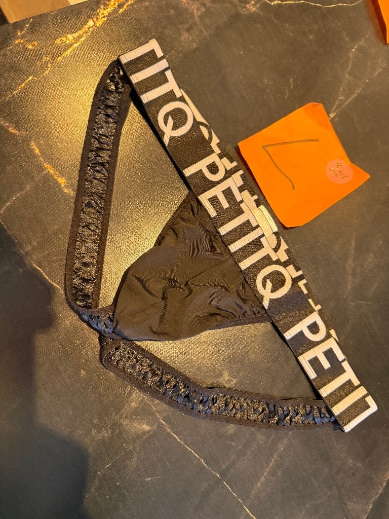 PetitQ, nylon jock, maat L, zwart, jockstrap, Kleding | Heren, Ondergoed, Ophalen of Verzenden, Zwart, Slip