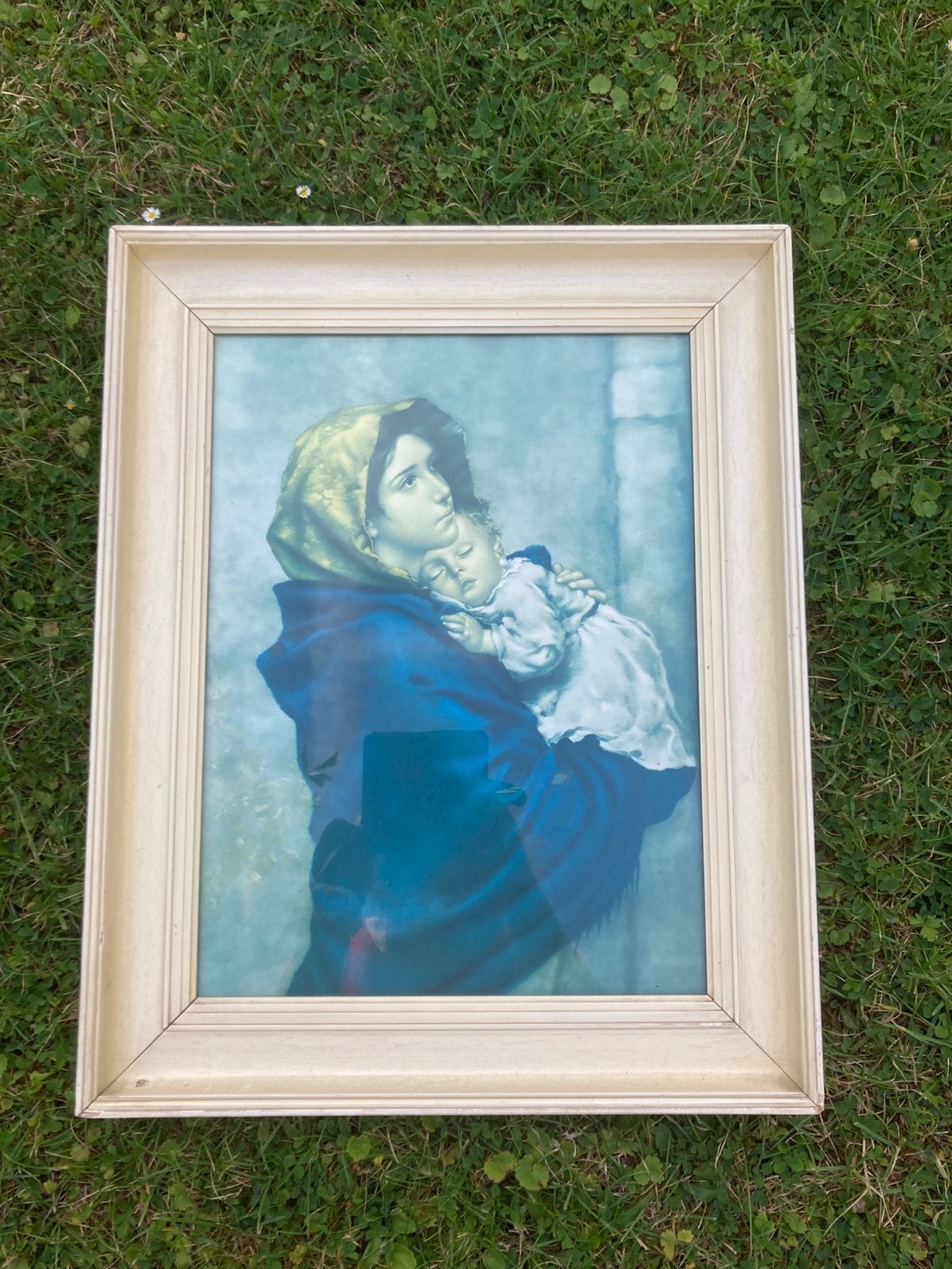 Maria en kind schilderij, Antiek en Kunst, Antiek | Religie, Ophalen of Verzenden