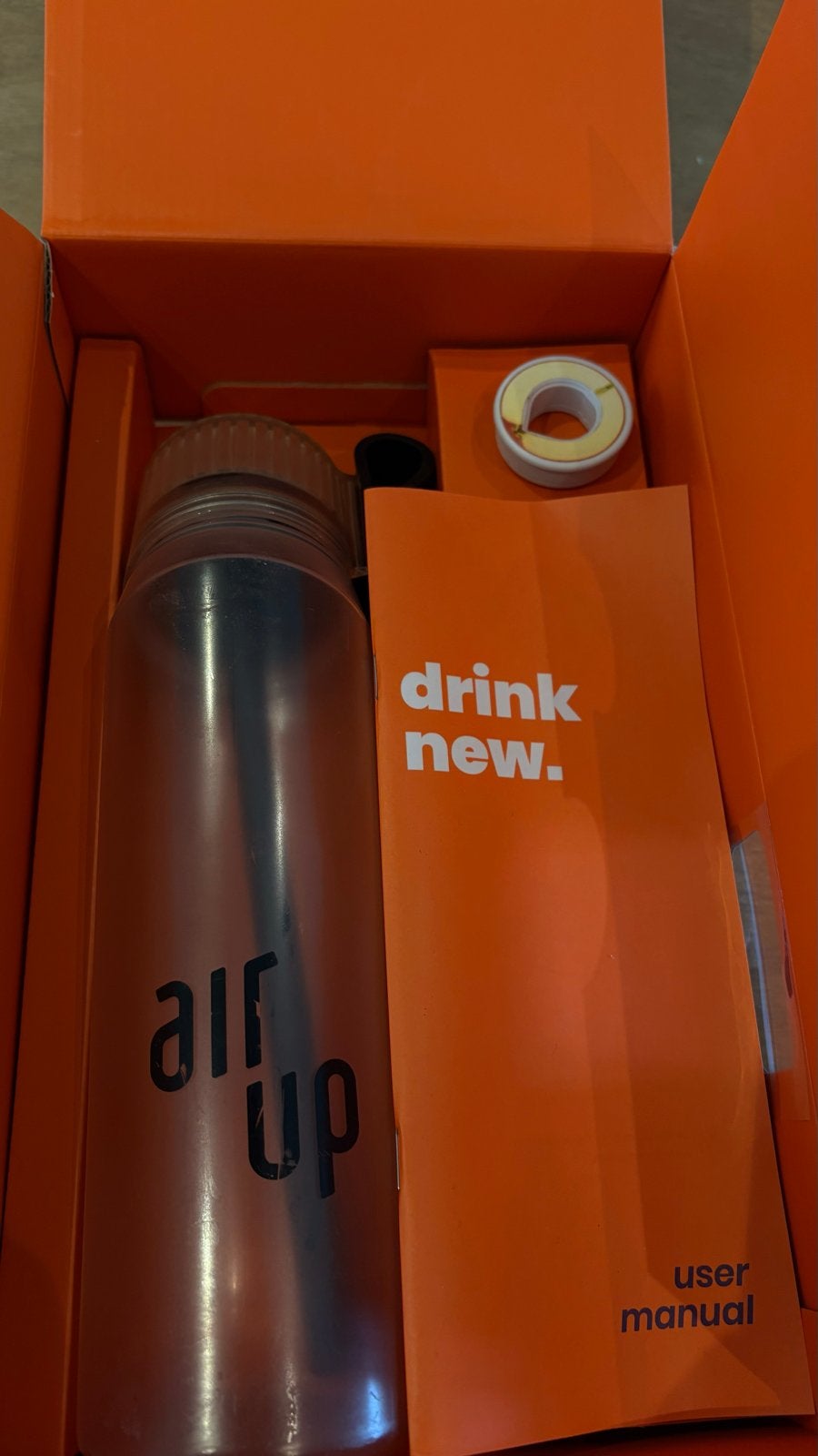 Air Up drinkfles met geurpods - Zwart, 650ml, Zwart, Kunststof, Ophalen of Verzenden, Zo goed als nieuw