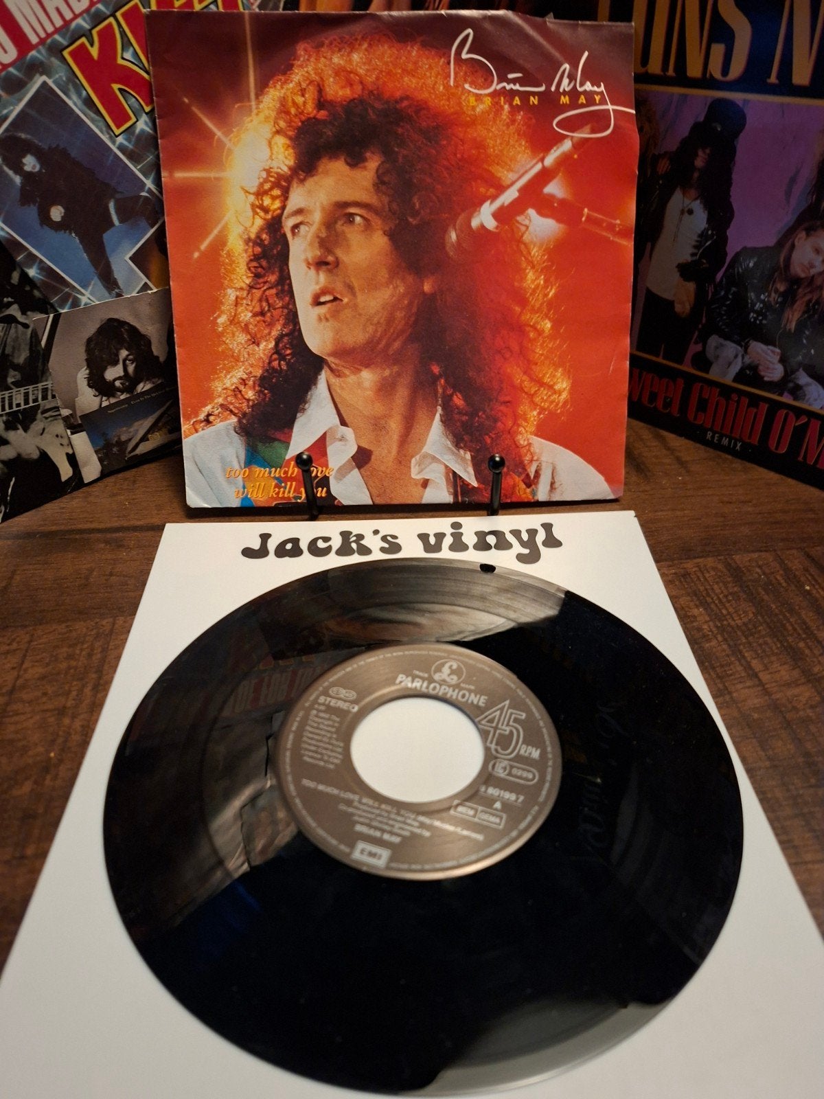Brian May - Too Much Love Will Kill You  1992, Gebruikt, 7 inch, Ophalen of Verzenden, Beschermende buitenhoes