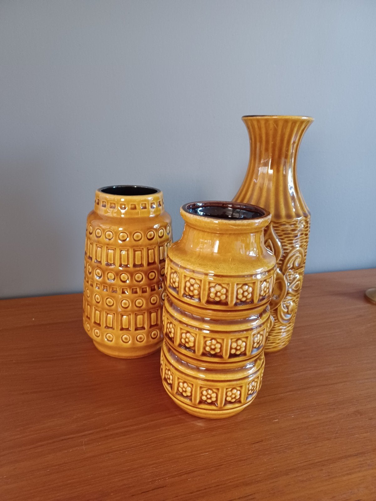 Set van 3 vintage West Germany vazen, Ophalen of Verzenden