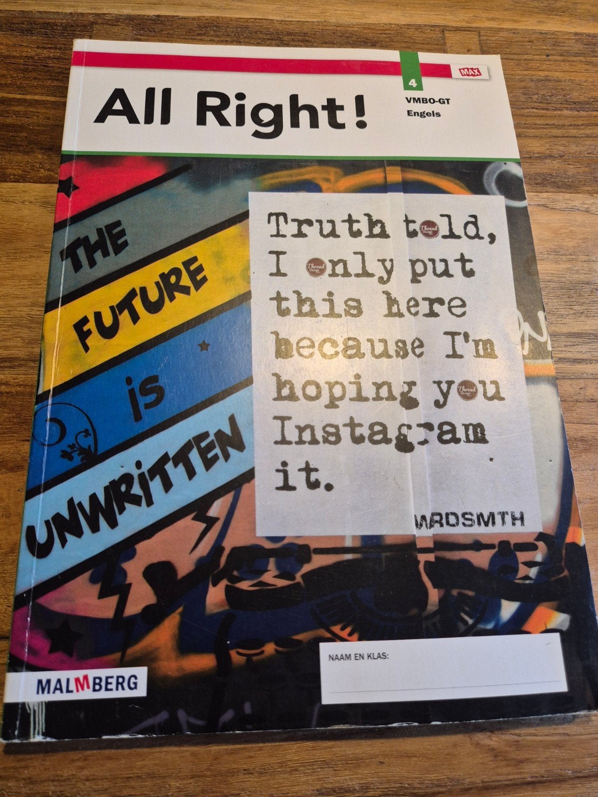 All Right! Engels VMBO-GT 4 - Malmberg, Boeken, VMBO, Engels, Ophalen of Verzenden, Zo goed als nieuw