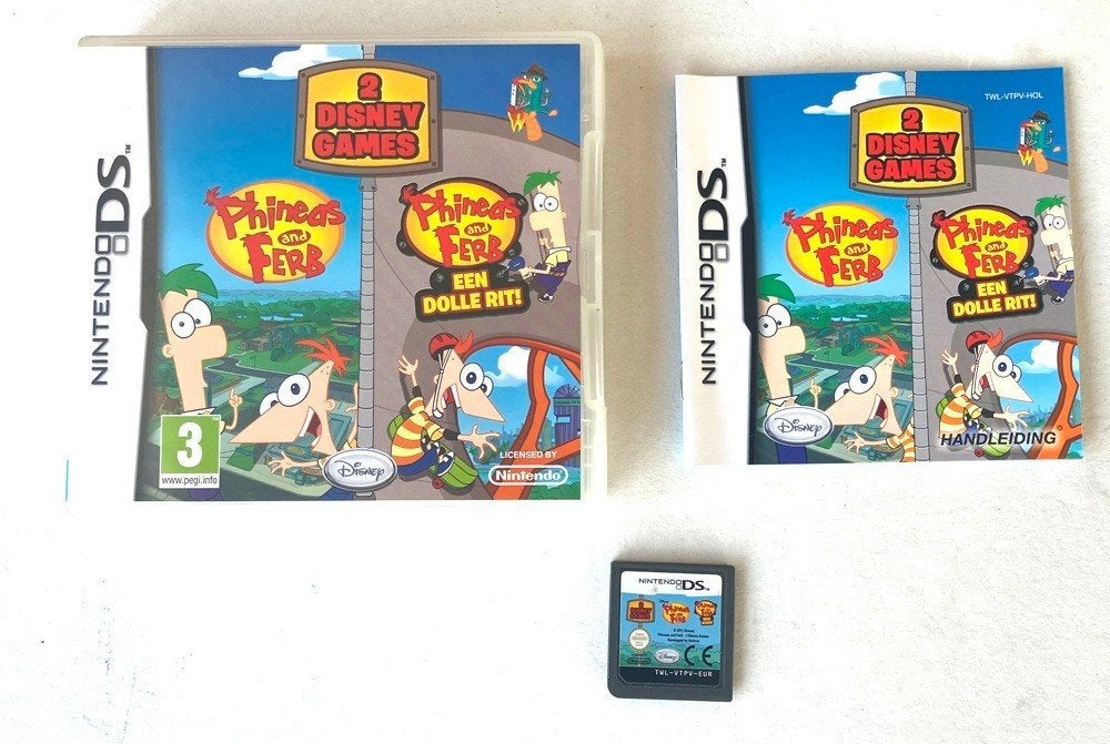 PHINEAS and FERB dubbelspel Nintendo (DS)., 1 speler, Ophalen of Verzenden, Zo goed als nieuw, Vanaf 3 jaar