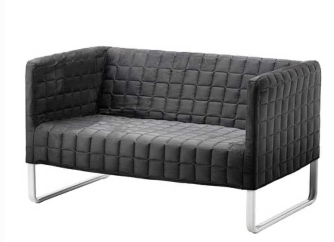 IKEA Knopparp bankje met metalen onderstel, Gebruikt, 150 tot 200 cm, Tweepersoons, 75 tot 100 cm