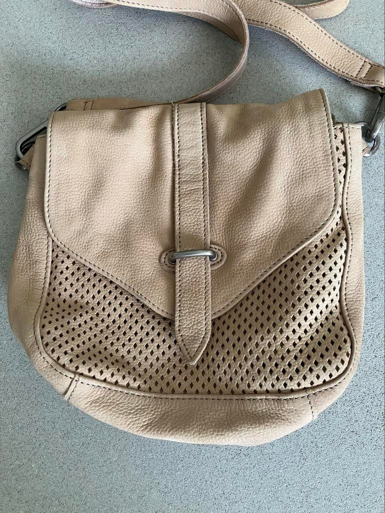 Liebeskind Berlin Christin Crossbody Tas - 100% Leer, Ophalen of Verzenden, Zo goed als nieuw, Beige, Schoudertasje