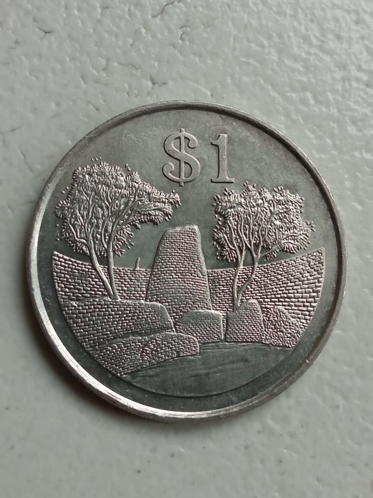 Zimbabwe 1 dollar 1980., Postzegels en Munten, Munten | Afrika, Ophalen of Verzenden, Zimbabwe, Losse munt