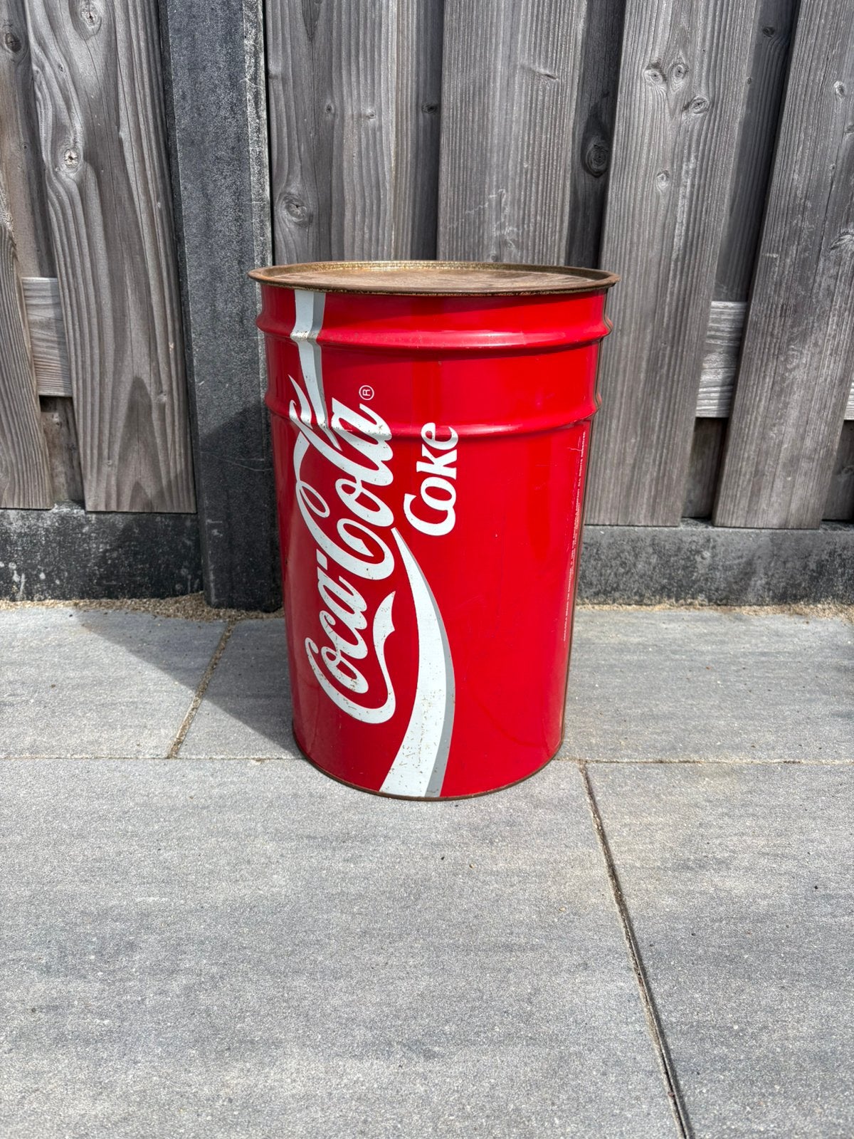 Vintage coca cola blik 1989. Docoratieve ton, Ophalen, Gebruikt