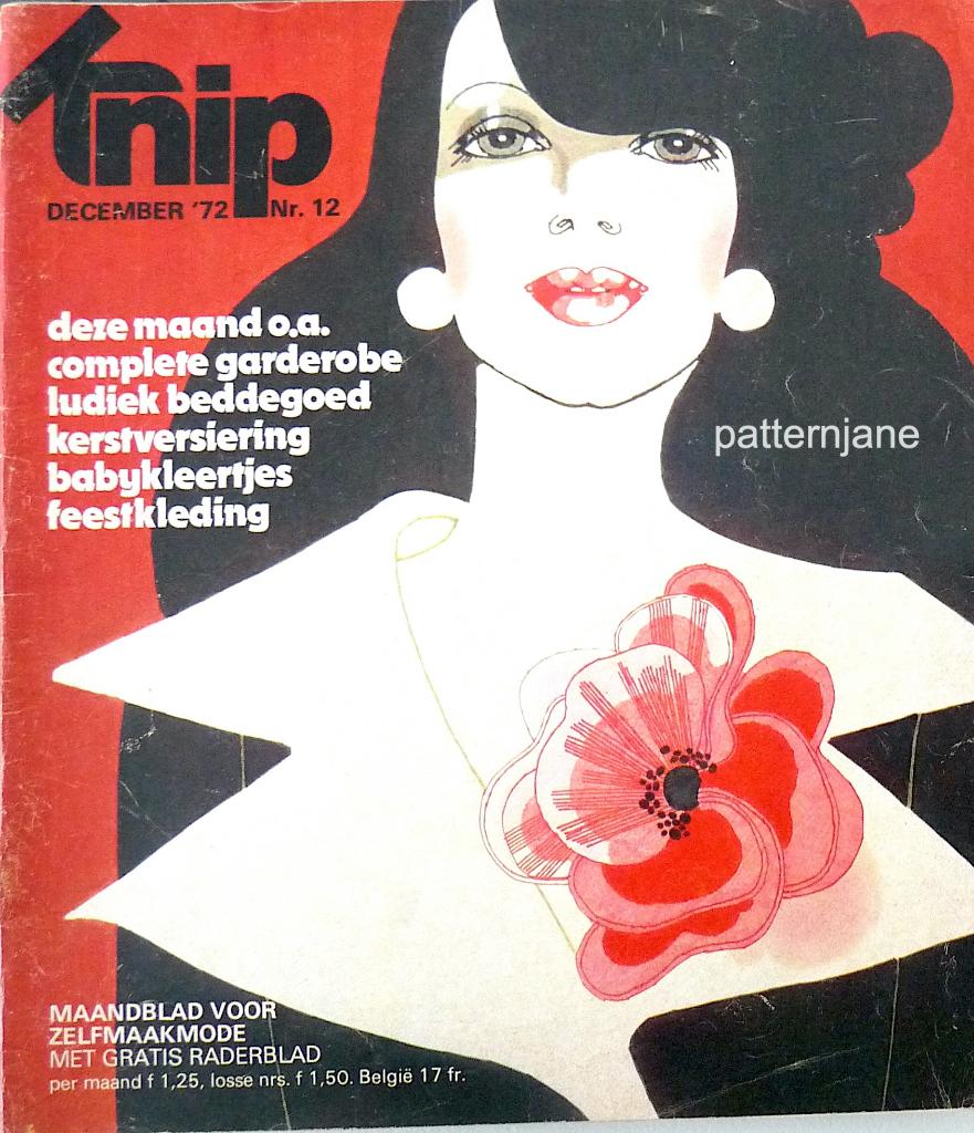 Knip december 1972 - als nw - vintage patr.zie de modellen, Overige typen, Verzenden, Vrouw, Zo goed als nieuw