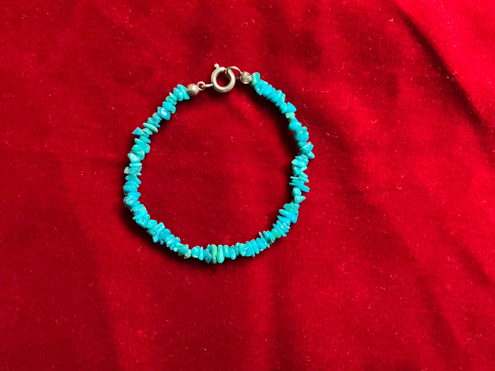 Turquoise armband met ziver slotje,edelsteen armband, Verzenden, Nieuw