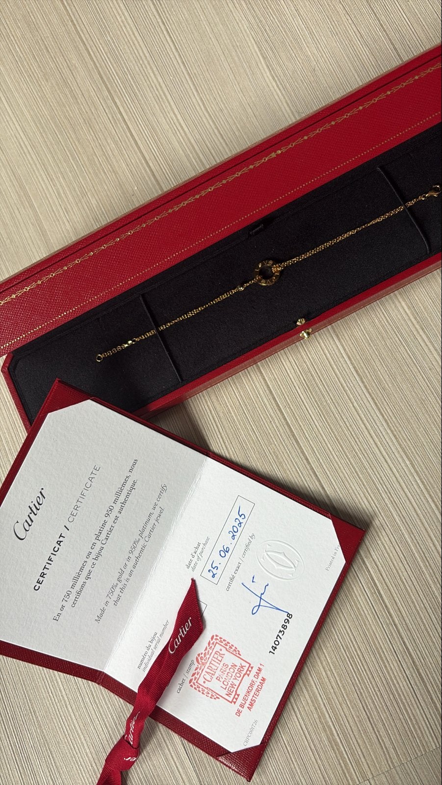 Cartier Love Armband Diamant Geelgoud Nieuw, Sieraden, Tassen en Uiterlijk, Armbanden, Ophalen of Verzenden, Nieuw, Goud, Met edelsteen