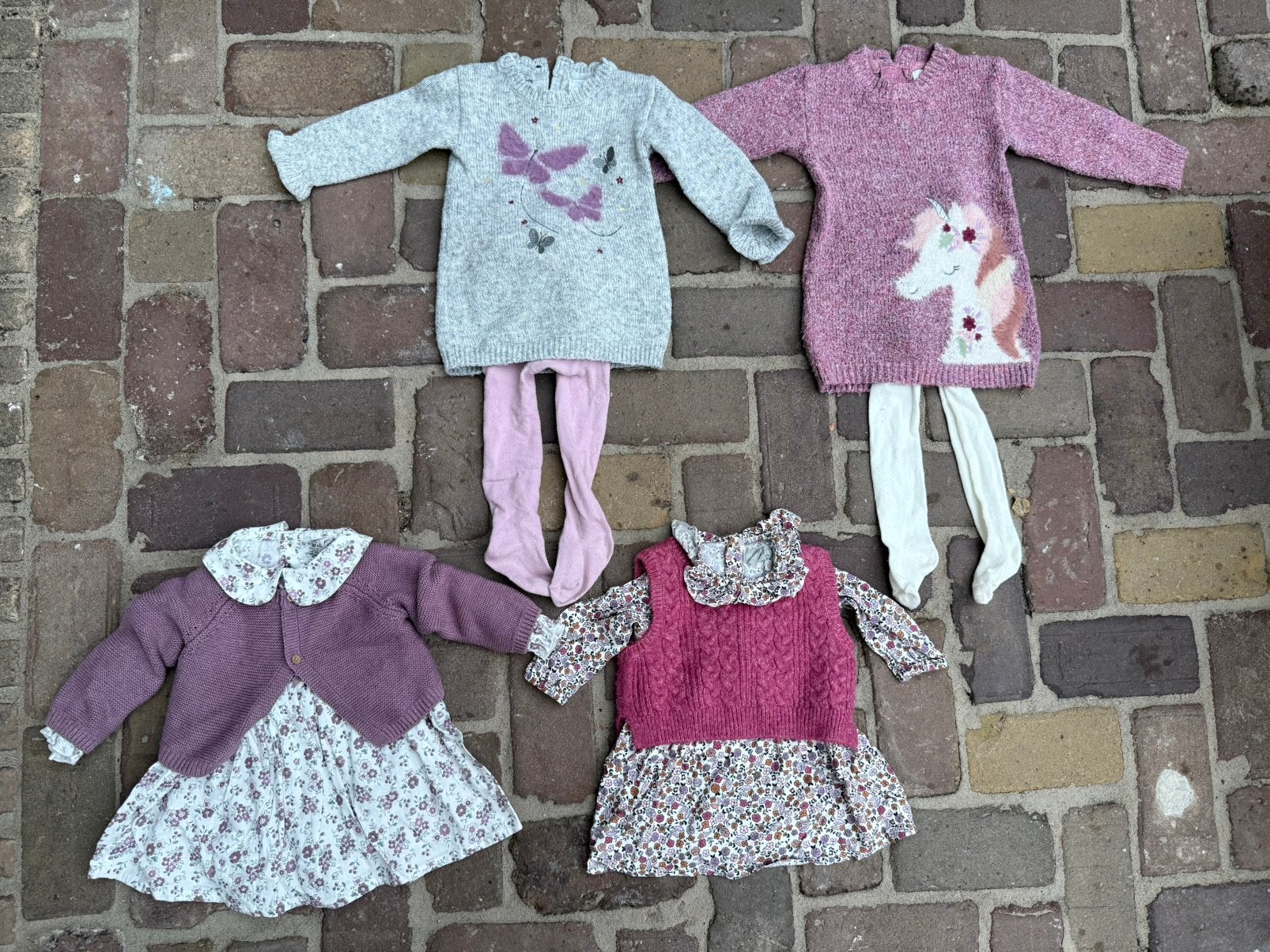 Setjes kleding mt 74, Kinderen en Baby's, Ophalen of Verzenden, Zo goed als nieuw, Meisje, Jurkje of Rokje