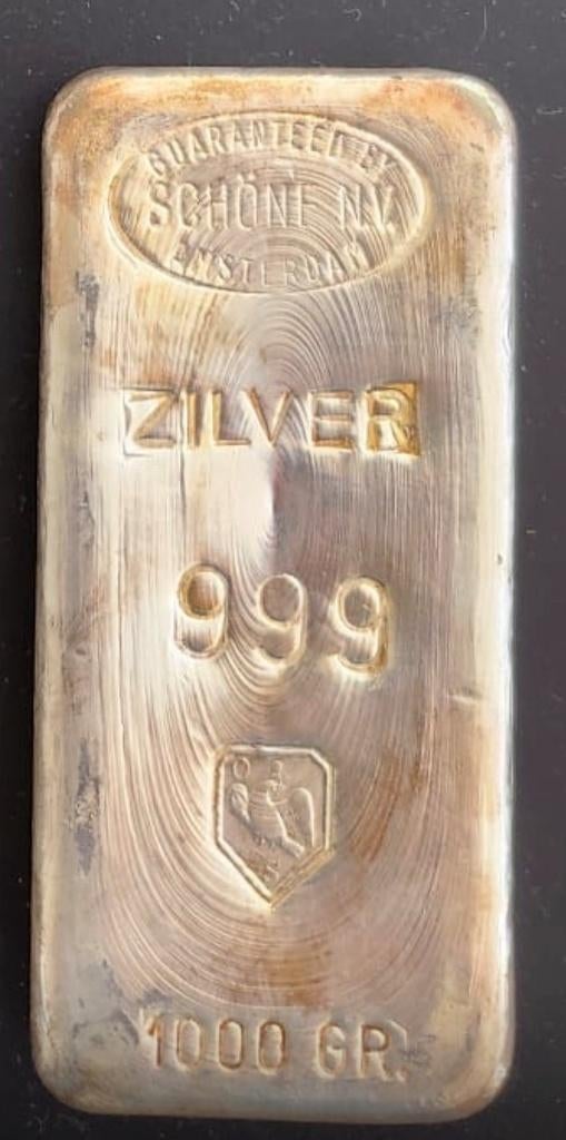 ZILVER SCHÖNE 999 BAAR 1 KILO 1000 GRAM, Ophalen, Zilver