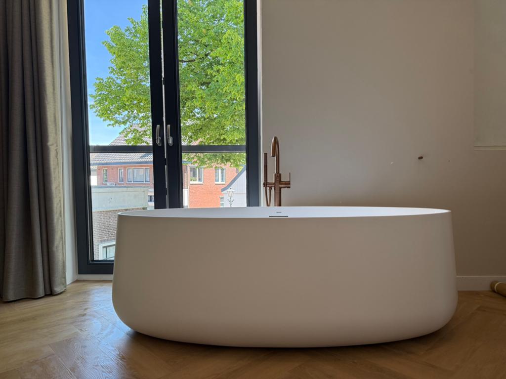 Vrijstaand bad Elipse matt white 180x80 cm zgan, Ophalen, Overige typen, 50 tot 100 cm, Zo goed als nieuw