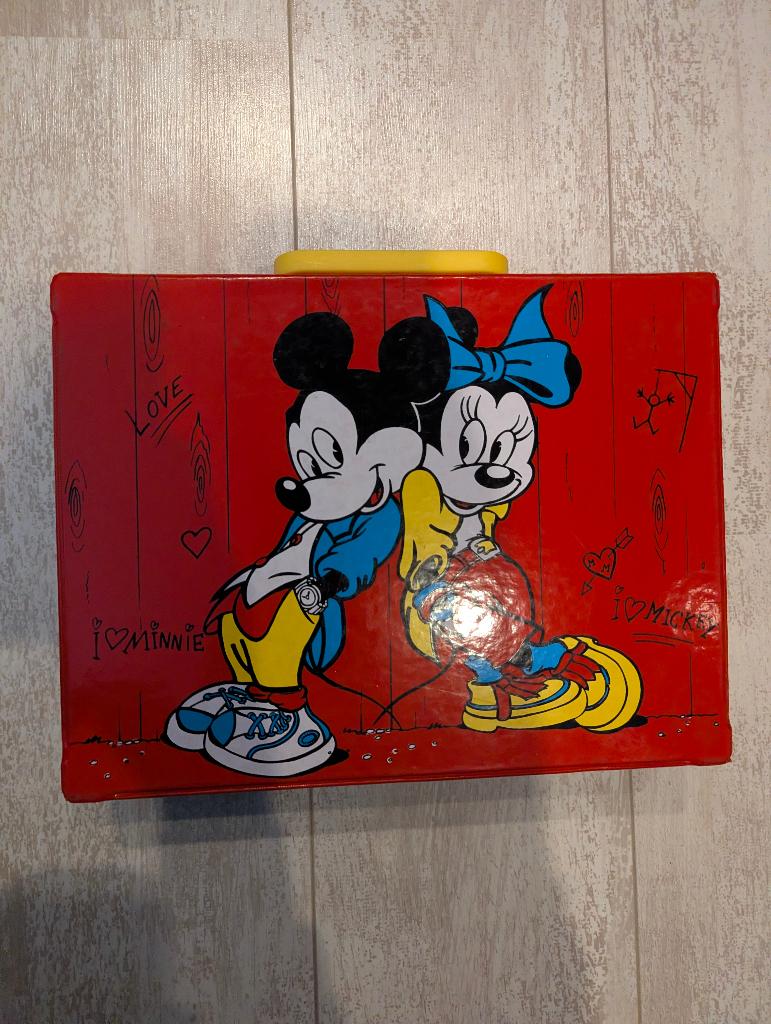 Disney koffertje met Mickey en minnie, Ophalen of Verzenden, Mickey Mouse, Zo goed als nieuw, Tas, Koffer of Zak