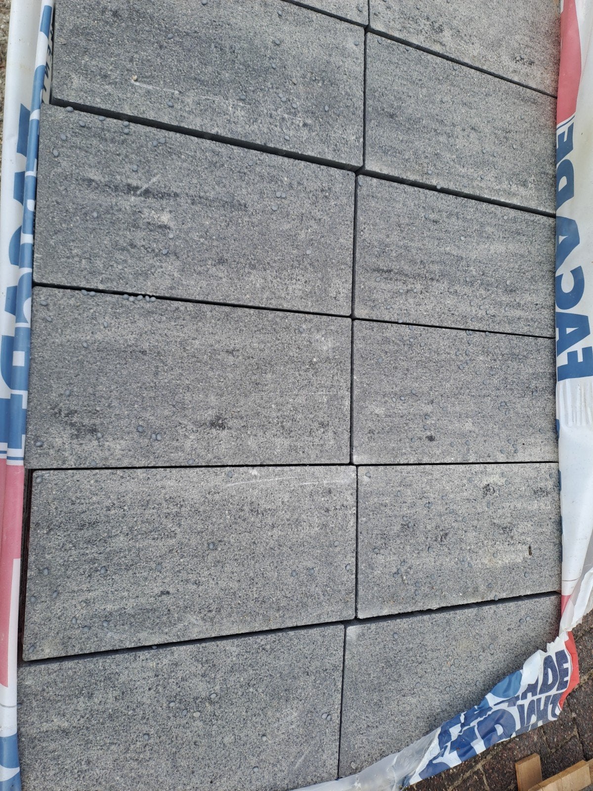 7 m2 GA naturelle 20x40x6 cm Marmo Nero vlak, Ophalen, Nieuw, Beton, Terrastegels