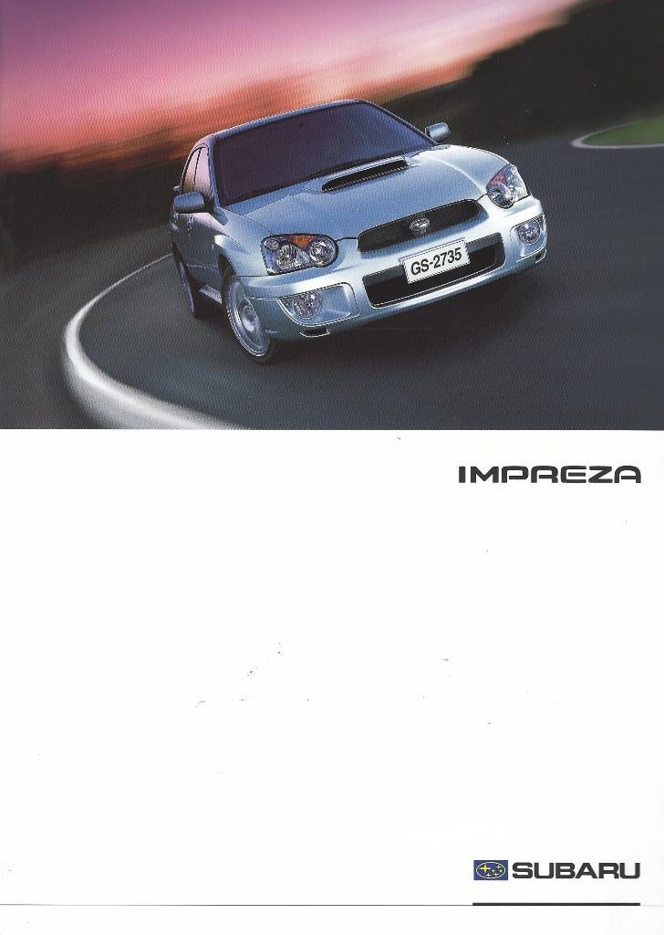 Brochure Subaru Impreza 2002, Ophalen of Verzenden, Gelezen, Overige merken