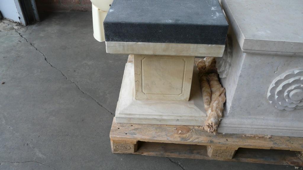 Stenen zuil 600 x 500 x 500 antracieten bovenzijde, Ophalen, Vierkant, Steen, Minder dan 30 cm