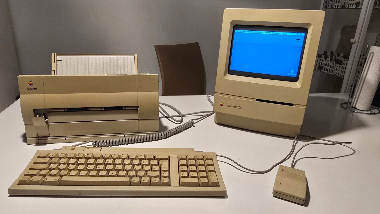 Unieke Vintage Apple Macintosh Classic Set (1991) – Werkend!, Ophalen