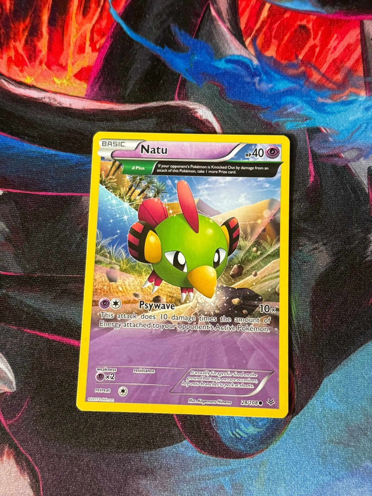 Pokémon kaarten Natu #28, Ophalen of Verzenden, Zo goed als nieuw, Losse kaart