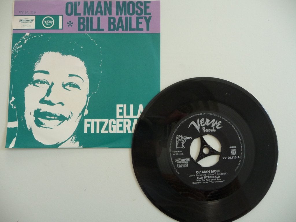 single ELLA FITZGERARD - OL'MAN MOSE - VERVE RECORDS, 1963, Gebruikt, 7 inch, Ophalen of Verzenden, Jazz en Blues