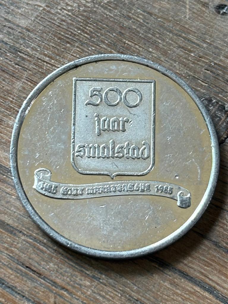 Munt 500 jaar Smalstad, Postzegels en Munten, Penningen en Medailles, Ophalen of Verzenden, Overige materialen, Nederland