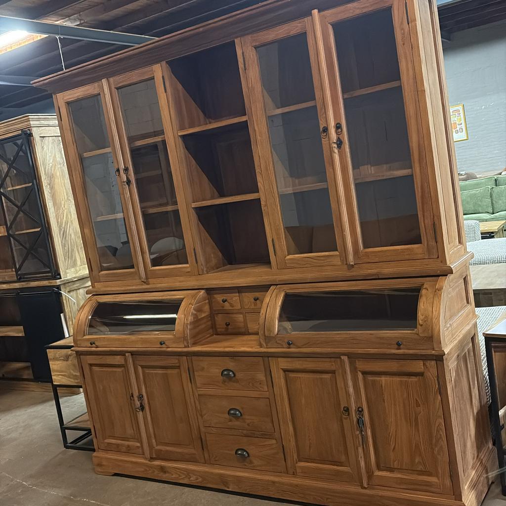Buffetkast teakhout 200cm teakhouten kasten tilburg, Ophalen, Outletliving7@gmail.com, Teakhout, Nieuw