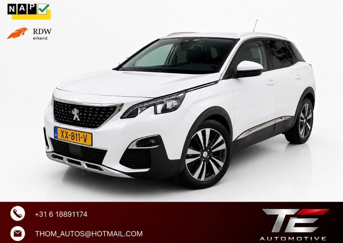 Peugeot 3008 1.2 turbo 130pk S&S EAT Wit | NAP Nieuwe motor!, Auto's, Peugeot, 1199 cc, Wit, Bedrijf, 690 kg