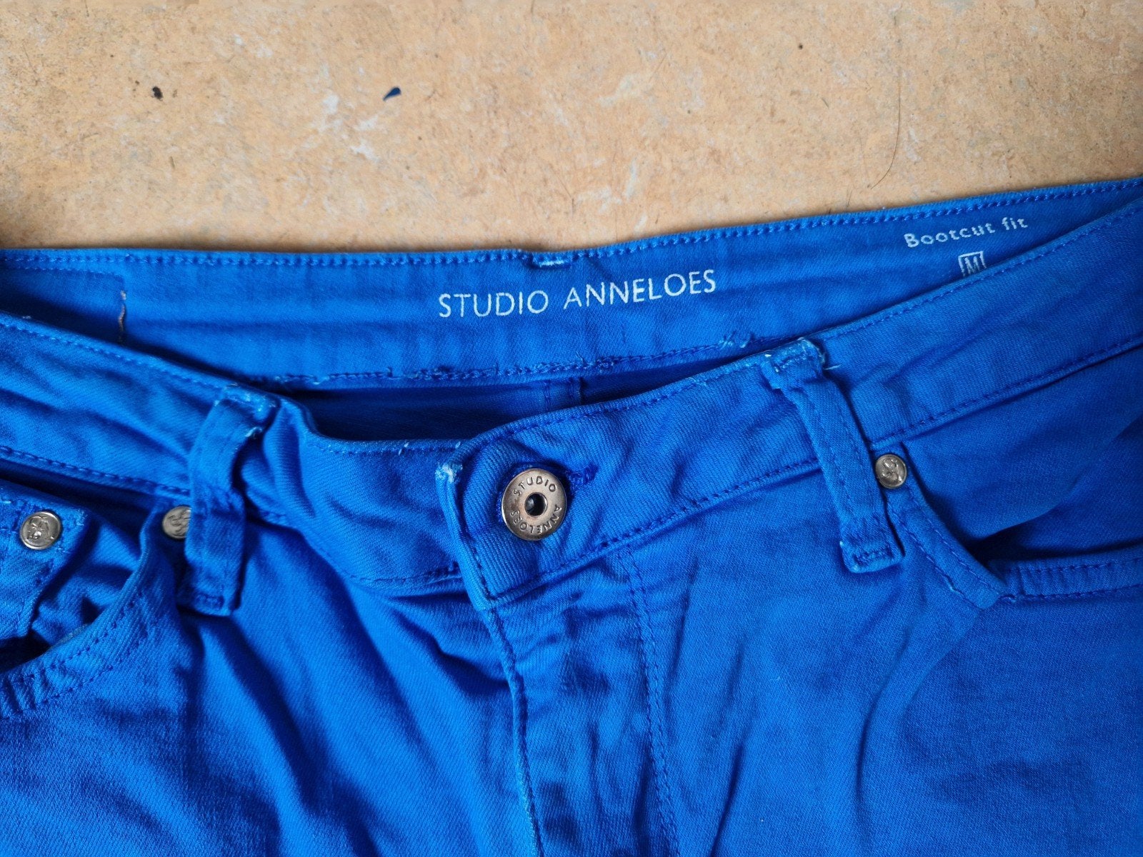 Studio Anneloes broek. Maat M-L. Bootcut., Ophalen of Verzenden, Zo goed als nieuw, Blauw, Overige jeansmaten