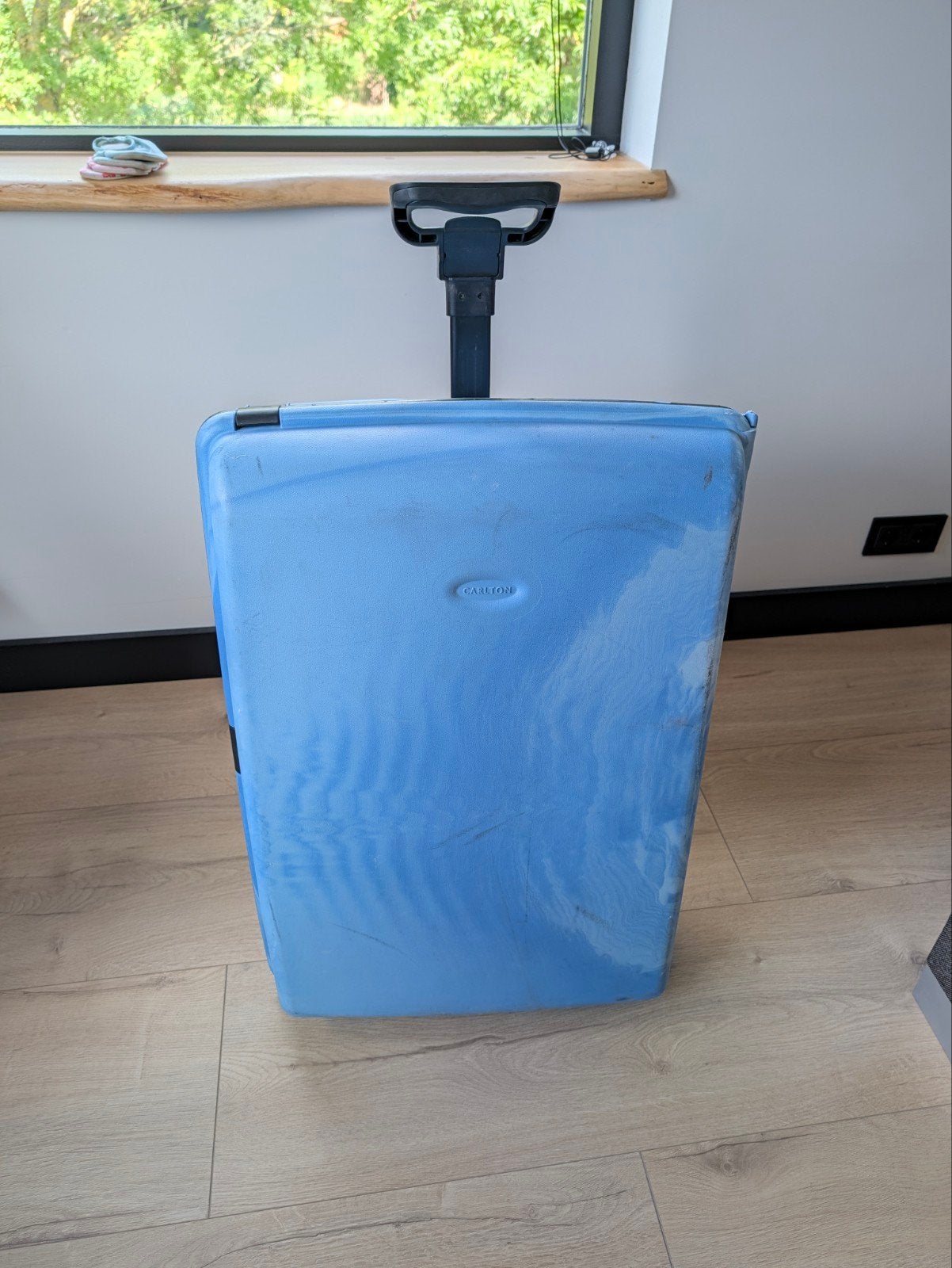 Carlton Koffer - Blauw - 82x57x32 cm, Ophalen, Wieltjes, Gebruikt, Hard kunststof